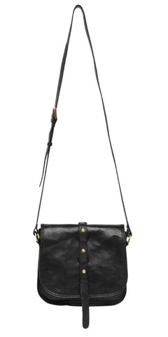 Cosgrove & Co Retro Mini Leather Saddle Bag | Collete Black