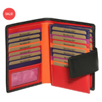 MODAPELLE - LEATHER MULTI COLOURED WALLET - RED
