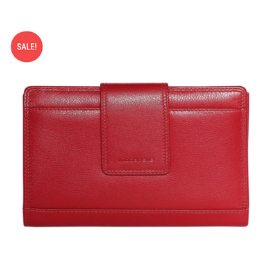 MODAPELLE - LEATHER MULTI COLOURED WALLET - RED