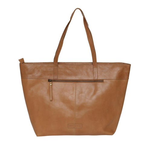 Cosgrove & Co. Large Leather Tote | Charlie Camel