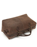 TOSCA- WAXED CANVAS OVERNIGHT BAG | BROWN
