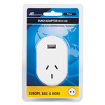 EUROPE TRAVEL ADAPTOR- AUST TO EURO WITH USB