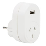 EUROPE TRAVEL ADAPTOR- AUST TO EURO WITH USB