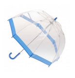 CLIFTON- KIDS CLEAR BIRDCAGE UMBRELLA BLUE TRIM