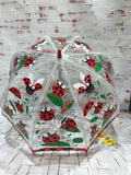 CLIFTON- KIDS CLEAR BIRDBCAGE UMBRELLA | LADY BUG PRINT