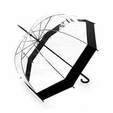 CLIFTON- CLEAR BIRDCAGE UMBRELLA | BLACK TRIM