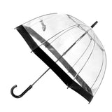 CLIFTON- CLEAR BIRDCAGE UMBRELLA | BLACK TRIM