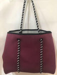 BAGGAGE BTQ- NEOPRENE TOTE | PLUM WITH GREY