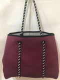 BAGGAGE BTQ- NEOPRENE TOTE | PLUM WITH GREY