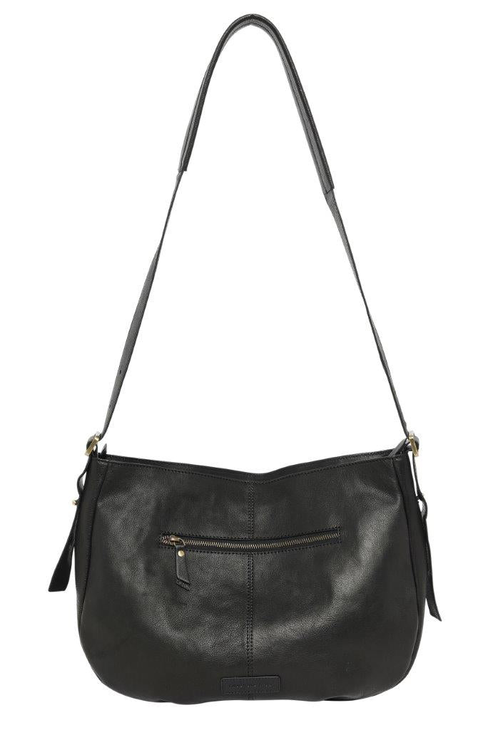 Cosgrove & Co Leather HOBO | Allegra Black – The Baggage Boutique