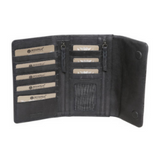 MODAPELLE - CROC-EMBOSSED LADIES LEATHER WALLET - TAN